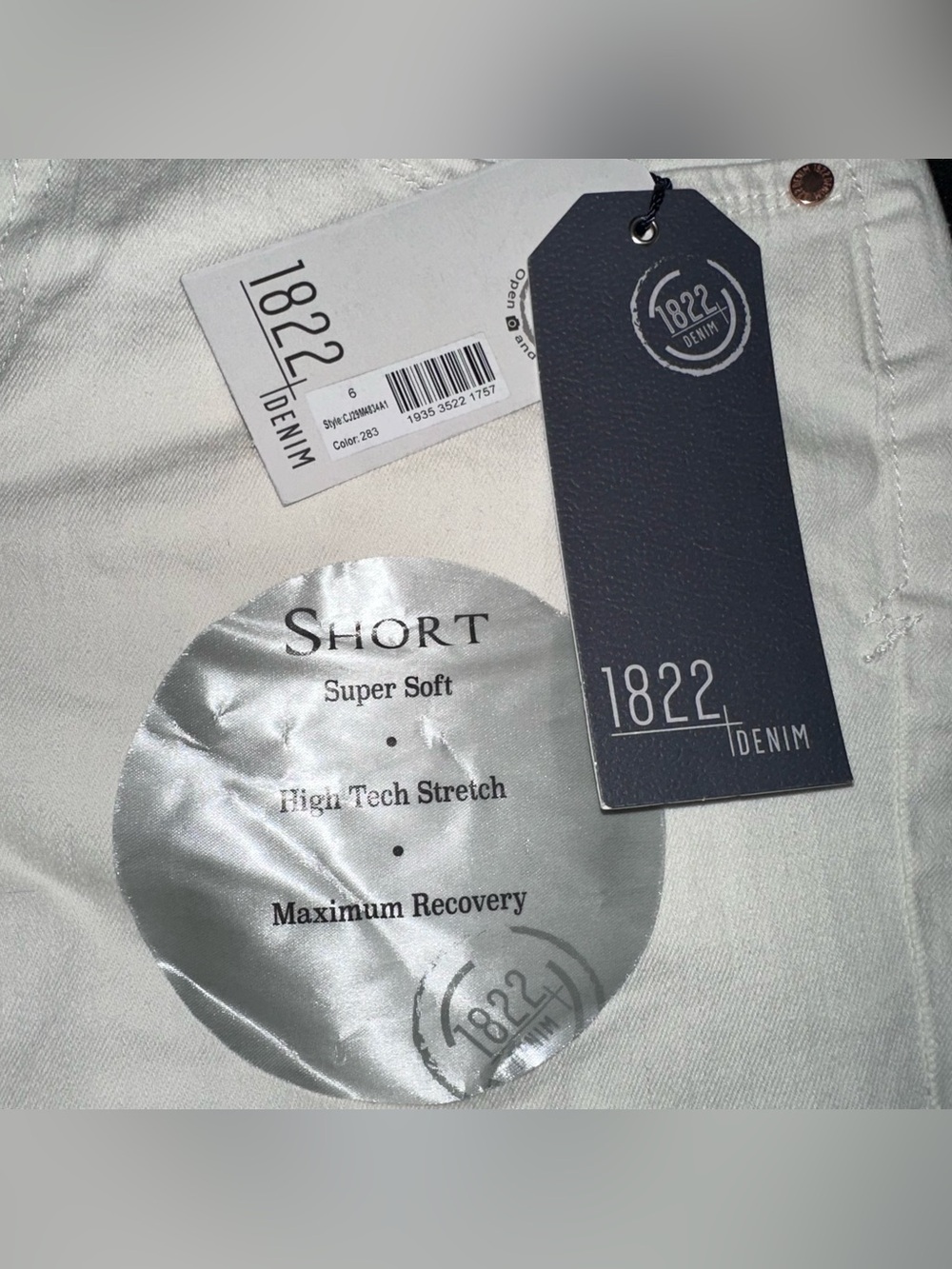 1822 Denim Off-White women’s Frayed Hem Shorts size 6 NWT - Picture 4 of 9